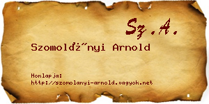 Szomolányi Arnold névjegykártya