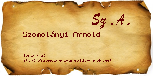 Szomolányi Arnold névjegykártya